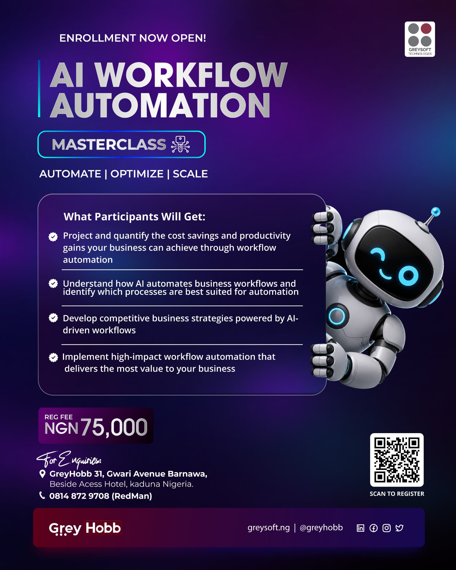 AI Workflow Automation Masterclass: Flyer
